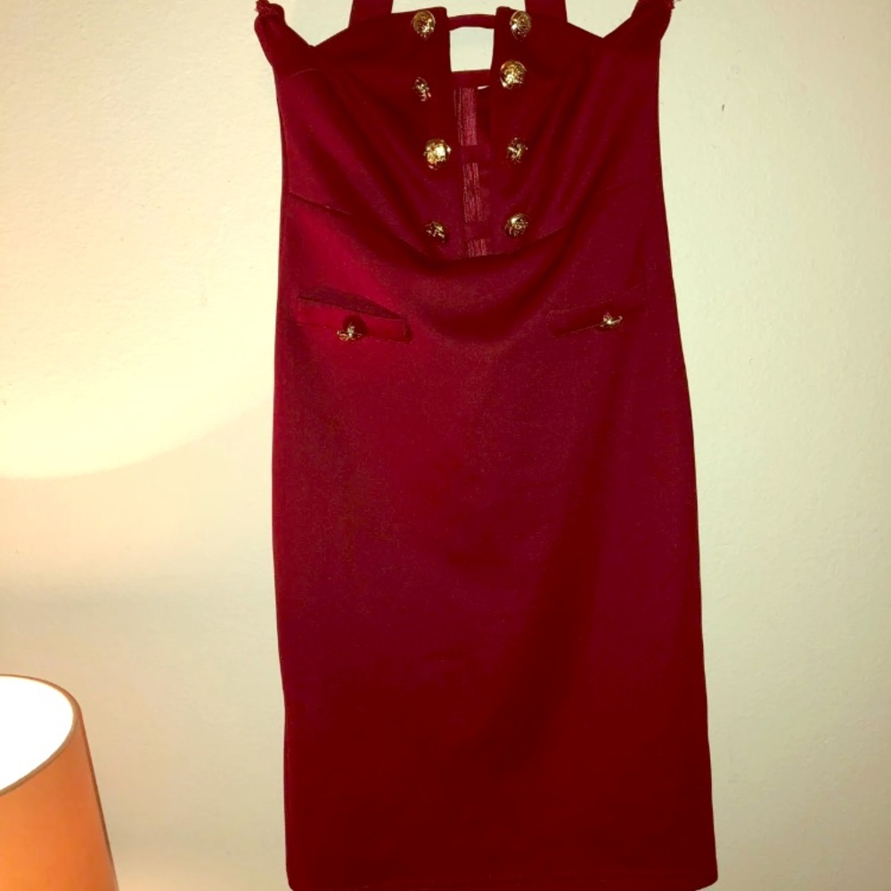 Fashion nova burgundy dress